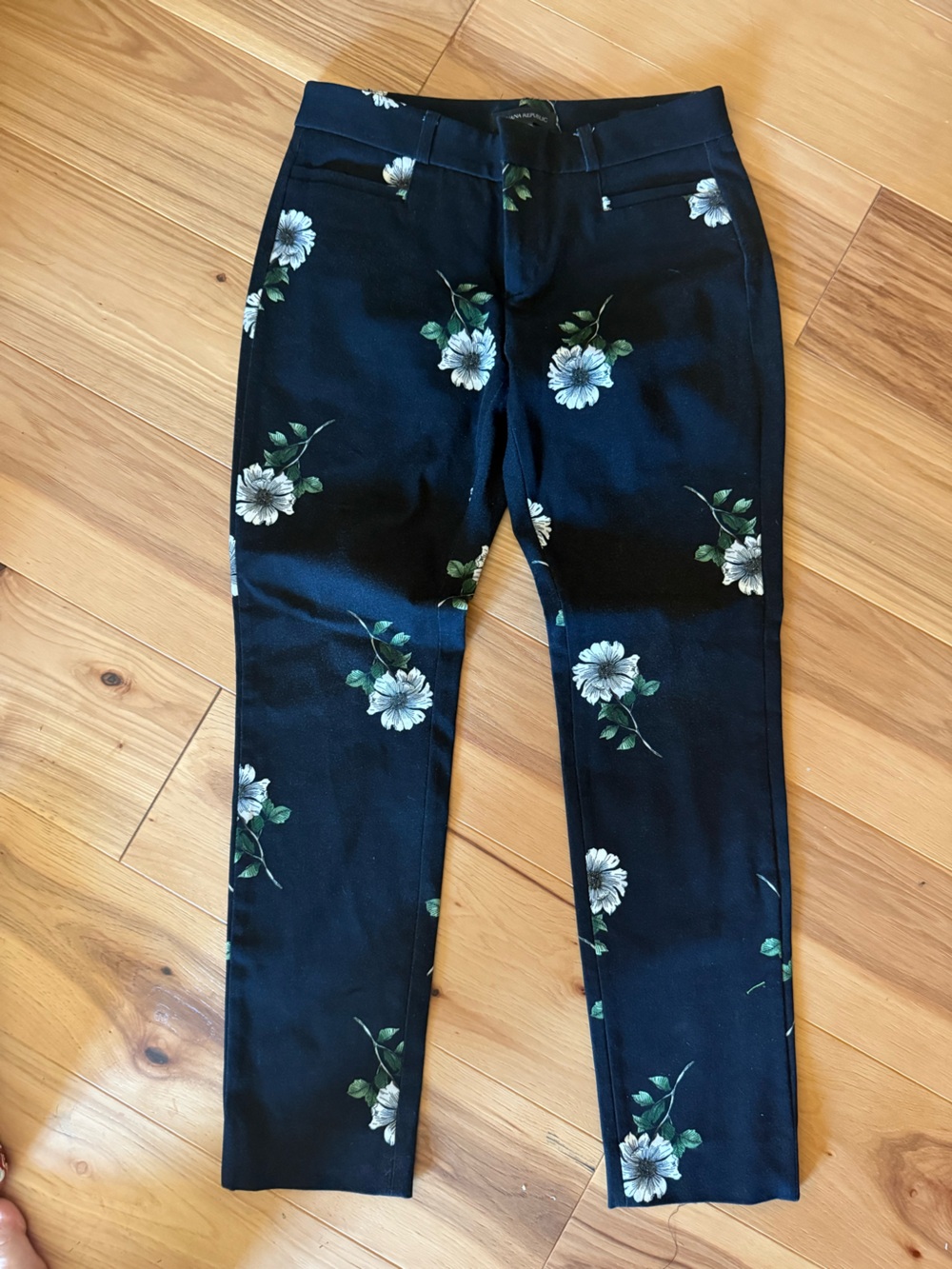 Banana Republic Black Floral dress pants